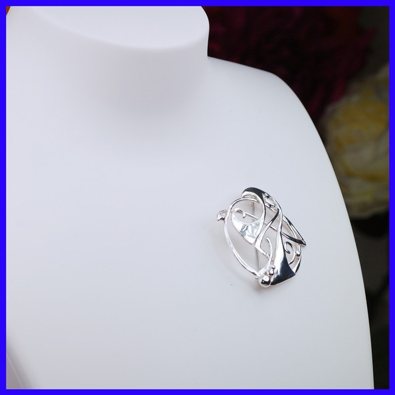 Broche Fantaisie En Argent Pur Bijou De Cr Ateur Fait Main