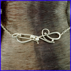 Solid silver ankle chain...