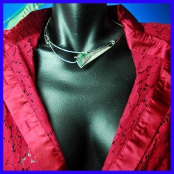 Silver necklace and Zoisite...