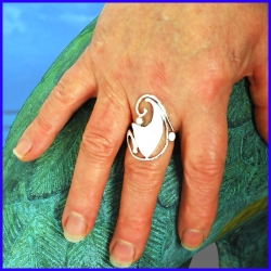 Handmade silver ring. Designer and handcrafted jewelry