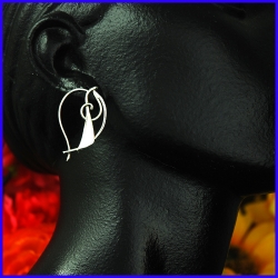 Elven silver earrings