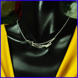 Contemporary silver necklace